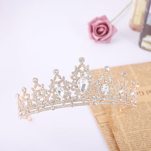 Princess Tiara and Crown for Women Wedding Tiaras for Bridal girls Tiaras and Crystal Crowns Rhinestone Headband Metal Hair Accessories for Costume Birthday Party Prom Gifts in Saudi Arabia