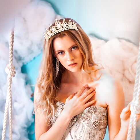 Princess Tiara and Crown for Women Wedding Tiaras for Bridal girls Tiaras and Crystal Crowns Rhinestone Headband Metal Hair Accessories for Costume Birthday Party Prom Gifts in Saudi Arabia