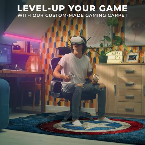 DreamController مخصص السجاد لغرفة Gamer (62x40inch) | سجاد غرفة اللعب مستوحاة من الألعاب والديكور الأنيمي للاعبين | ديكور غرفة اللاعب للأطفال في سن المراهقة محصيرات مضادة للانزلاق in Kuwait