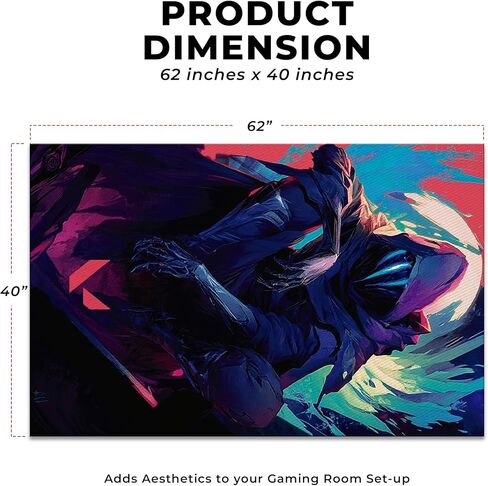 DreamController مخصص السجاد لغرفة Gamer (62x40inch) | سجاد غرفة اللعب مستوحاة من الألعاب والديكور الأنيمي للاعبين | ديكور غرفة اللاعب للأطفال في سن المراهقة محصيرات مضادة للانزلاق in Kuwait