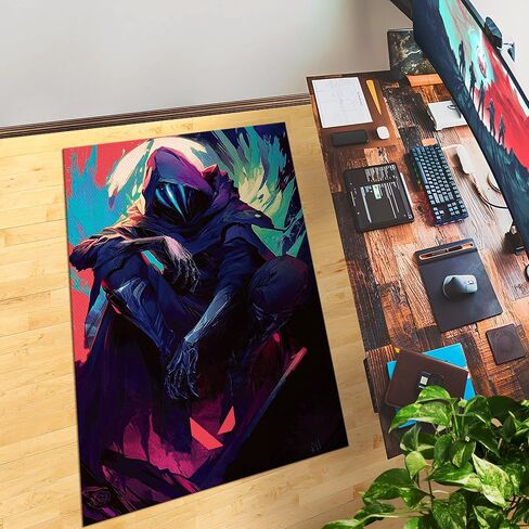 DreamController مخصص السجاد لغرفة Gamer (62x40inch) | سجاد غرفة اللعب مستوحاة من الألعاب والديكور الأنيمي للاعبين | ديكور غرفة اللاعب للأطفال في سن المراهقة محصيرات مضادة للانزلاق in Kuwait