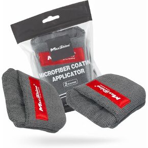 Maxshine Microfiber Coating Applicator 2 قطعة حزمة - جيب الإصبع ، تصميم ناعم ، سميك وثابت ، تطبيقات شمعية سهلة ومريحة - إكسسوارات تفصيلية تلقائية