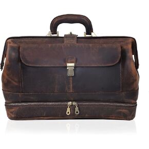 HLC Leather Leather Reforex Doctor Bag Bag Bag حقيبة حقيقية حقيبة حقيبة جلدية إيطالية حقيبة جلدية الرجال