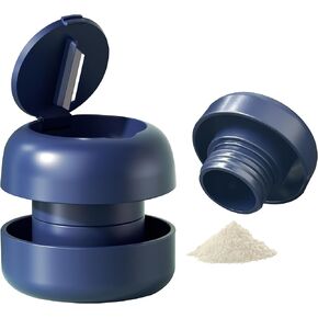 Pill Crusher & Cutter for Pets, Dogs, Cats, Birds - Safely Cuts and Crushes Pills, Vitamins and Tablets, Easy to Use, BPA Free，2.36 x 2.36 x 2.11 in, Blue