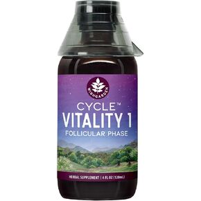 WishGarden Herbs Cycle Vitality I Follicular Phase - Plant-Based Herbal Supplement w/Vitex & Black Cohosh, Supports Optimal Estrogen Levels & Encourages Healthy Menstrual Cycles & Liver Function, 4oz