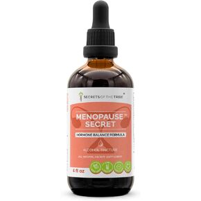 Menopause Secret Alcohol-Free, Glycerite Black Cohosh, Vitex, Red Clover, Maca, Dong Quai, St. John's Wort. Tincture, Herbal Extract Hormone Balance Formula 4 OZ