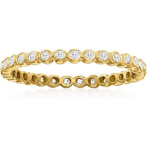 RS Pure by Ross-Simons 0.25 ct. t.w. Bezel-Set Diamond Eternity Band in 14kt Yellow Gold
