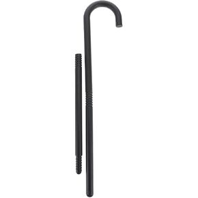 Beaupretty Costume Cane Shepherds Costume Crook Staff Shepherd Hook Cane Plastic Walking Cane Prop Stick for Halloween Party Cosplay Black
