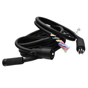 7 Way Round Heavy Duty Magnet Plug | 12FT - 7 Wire Plug-N-Play, Hardwire Trailer Cord (Wiring Harness) for 7 Pin RV's, Campers, Equipment, Dump, and Boat Trailers