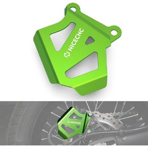 CNC Rear Brake Caliper Protection Plate Compatible with Kawasaki KLR650 2008-2024, Back Brake Caliper Cover Shield, Anodization, Aluminum, Black
