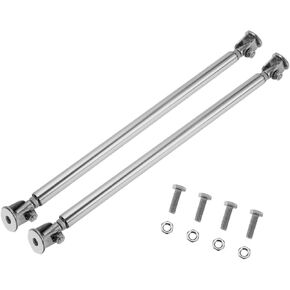 2pcs 20cm/7.87in Car Splitter Support Rods Adjustable Front Rear Bumper Lip Splitter Strut Support Bars Aluminum Alloy Silver Tone No Drillin Stable