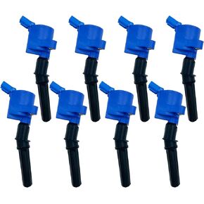 Curved boot Ignition Coil Pack OF 8 Compatible with Ford Mercury F150 F250 E150 E350 Lincoln Navigator Crown Victoria Expedition Mustang 4.6 5.4 6.8 V8 V10 for DG508 FD503