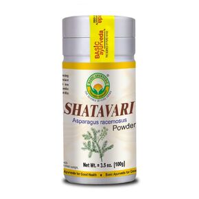 BASIC AYURVEDA Shatavari Powder – 3.53 Oz (100g) | Asparagus Racemosus Root | Ayurvedic Herb for Vata & Pitta Natural Herbal Supplement for Women’s Health | Non-GMO, No Additives