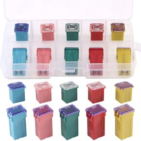 Glarks 10pcs Automotive Low and Tall/Standard Profile Box Fuse 20a 30a 40a 40a 60a 60a Fuse Foreftman