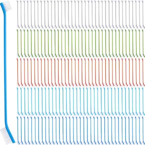 150 Pieces Dog Toothbrush Dual Headed Dental Brushes Puppy Tooth Brushing Kit Long Handle Dog Tooth Brush for Large and Small Dogs Cats and Most Pets Teeth Cleaning Oral Care Supplies, 5 Colors in Saudi Arabia