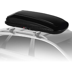 Rooftop Cargo Carrier Hard Shell, 17.6 Cubic Feet Heavy-Duty Roof Cargo Box, Lockable Roof Top Cargo Carrier Box with 2 Reinforced Straps and 2 Keys for Car, Wagon, SUV