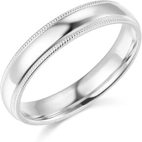 Wellingsale 14k Solid Gold Heavy High Dome Ultra Comfort Fit Wedding Band Rings (Select Options)