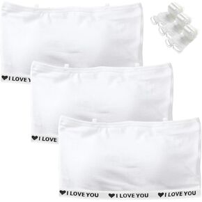 Teen Girls Strapless Bandeau Bra Seamless Underwear with 3 Invisible Strap Bralettes for Kids 10-18 Years