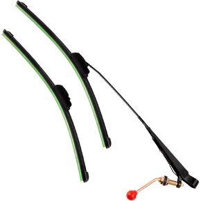 UTV Windshield Wiper Kit Hand Operated Manual Windshield Wiper for UTV Compatible with Polaris Ranger RZR Can Am Maverick X3 Commander Defender Pioneer Golf Cart