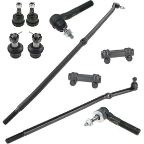 TRQ Front Steering & Suspension Kit Ball Joint Drag Link Tie Rod Tie Rod Adjusting Sleeve Compatible with 2006-2008 Dodge Ram 1500 2003-2008 Ram 2500 Ram 3500