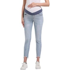 Foucome Women's Maternity Jeans Slim Stretchy Skinny Denim Pants Comfy Pregnancy Jeggings