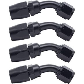 6AN Hose End Fitting 45 Degree Swivel for CPE Braided Fuel Hose 4PCS