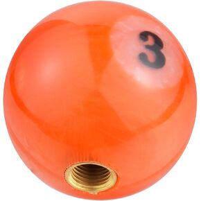 Abfer Car Shift Knob 8 Ball Gear Stick Shifter Knobs Round Shifting Lever Handle Transmission Fit for Most Automatic Manual Vehicles (Black)