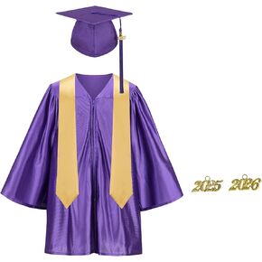Colorful House Children's Kindergarten Graduation Cap and Gown Class, With 2025 Tassel Honor for Boys and Girls