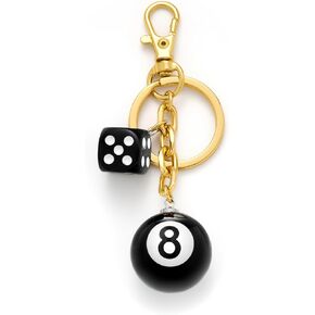 8 Ball Keychain Pool Ball Keychain Accessory Purse Charm Car Key Chain