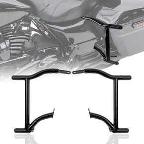 PSLER Saddle Bag Guards Crash Bars for Touring Street Glide Road Glide Road King Electra Glide Ultra Limited CVO 1997-2008