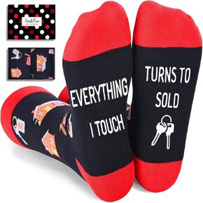 sockfun وكيل العقارات هدايا السمسار هدايا للنساء الهدايا العقارية، للجنسين الجوارب العقارية الجوارب العقارية