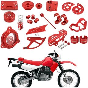 Red Brake Disc Guard Chain Adjuster & Other Accessories Compatible with Honda XR650L 1993 1994 1995 1996 1997 1998 1999 2000 2001 2002-2022 Aluminum