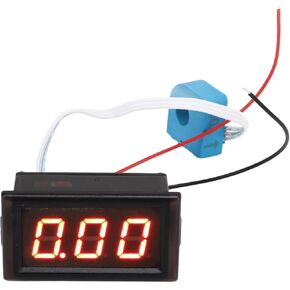 Hall Ammeter Current, DC Ammeter with Hall Sensor LED Digital Display 50A High Accuracy Current Gauge for Vehicles