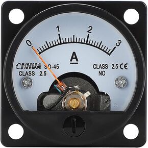 مقياس AMP AMP التناظرية SO-45 DC0-3A لوحة الدائرة مقياس Amperer تيار للاختبار لتجهيز دائرة الشحن المعدات الميكانيكية