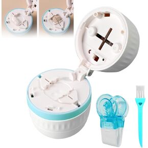 Pill Cutter and Crusher for Small or Large Pills - Adjustable 1/2, 1/4 Splitter, Grinder to Fine Powder with Storage Case, Portable Pill Splitter for Travel