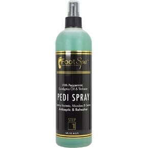 Pedi Spray مطهر ، Mint & Eucalyptus - رعاية القدم المنعشة - 16 أوقية
