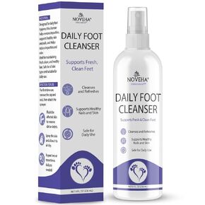 NOVEHA Daily Foot Spray | Foot Care for Men and Women with Sensitive Skin | Odor Control | Preventative and Soothing for At-Risk Feet | Promotes Healthy Skin | 8oz