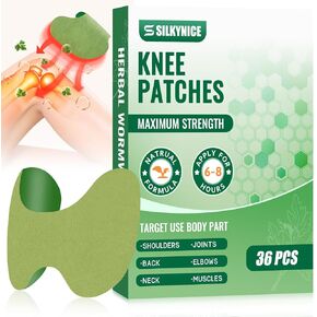Knee Patches, 36 Count Knee Relief Patch, Knee Joint Relief Patches, Herbal Knee Patches for Relief Heat Patches Wormwood Patch for Knee, Back, Neck, and Shoulder, Athletes, Seniors
