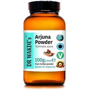 DR WAKDE'S Arjuna Bark Powder (Terminalia arjuna) - 100g (3.5oz) | Pure, Raw & Dried Powder | Natural Aroma and Freshness | Fine Powder | Vegan | Premium Grade | Nothing Added, Nothing Removed