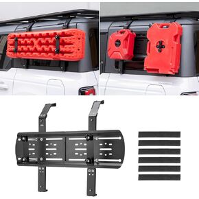 JOYTUTUS Rear Window Storage Molle Panel Kit for Bronco 4-Door | No-Drill Cargo Rack for Recovery Traction Boards Gas Can Shovel Mount | Heavy-Duty Scratch-Resistant Design
