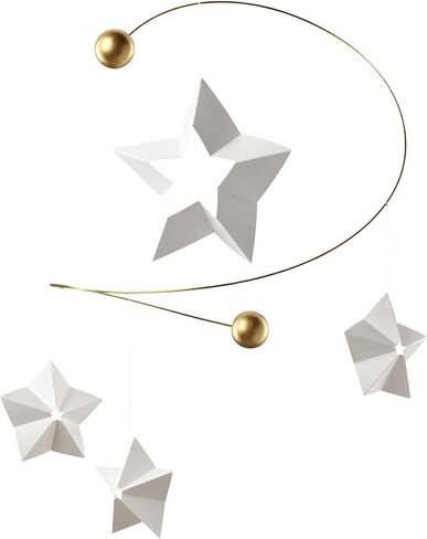 Starry Night 4 Mobile with 4 Hanging Stars - f163a - 10 inches - Handmade in Denmark by Flensted in Saudi Arabia
