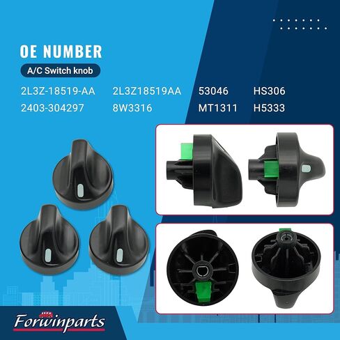A/C Switch knob for Ford Expedition Windstar Excursion Escape Explorer Ranger F-150 250 Super Duty Mercury Lincoln 2L3Z-18519-AA in Saudi Arabia