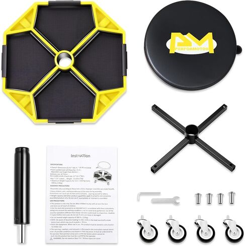 PM PERFORMOTOR Adjustable Height Pneumatic Garage Seat Rolling Mechanic Stool with Tool Tray Storage,300lbs Max Weight Capacity, Green,PM-TOL-ATS-GR in Kuwait