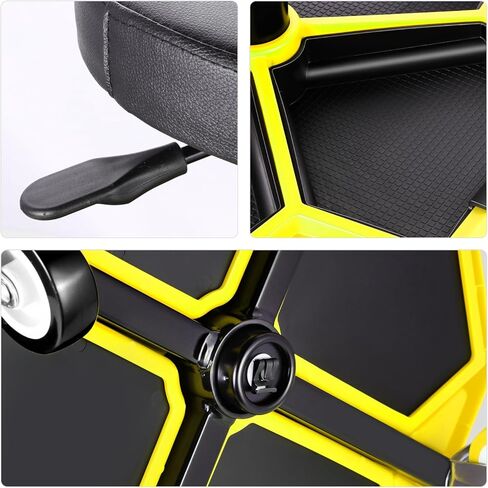 PM PERFORMOTOR Adjustable Height Pneumatic Garage Seat Rolling Mechanic Stool with Tool Tray Storage,300lbs Max Weight Capacity, Green,PM-TOL-ATS-GR in Kuwait