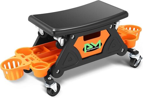 PM Perfortor Mechanic Stool-25-1/2 "× 13" × 12 "(L X H X W) ، مقعد العمل المتداول مع عجلات دوارة قابلة للقفل ودرج أداة التخزين ، الأخضر ، PM-TOL-CRS-GR in Saudi Arabia