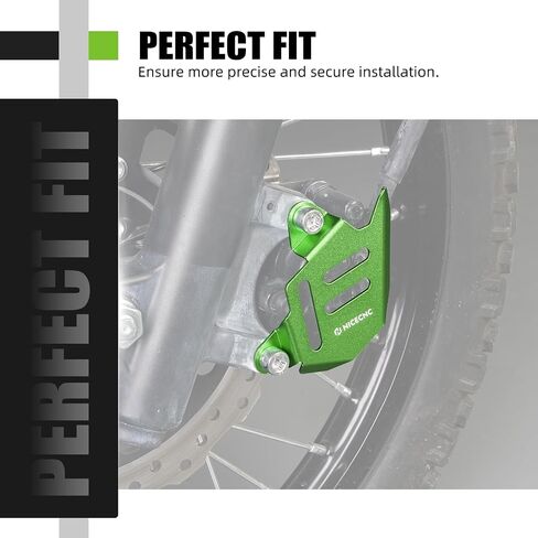 فرامل الفرامل الأمامية درع الفرامل الأمامية غطاء واقية من الغلاف الوقائي متوافق مع Kawasaki KLR650 2008-2024 ، الألومنيوم ، CNC ، الأنود ، الأسود in Kuwait