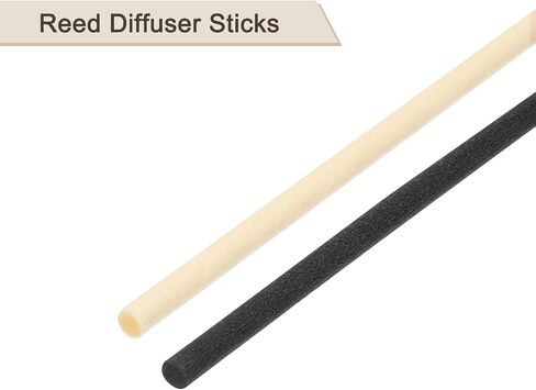 uxcell 100Pcs Reed Diffuser Sticks Set, Fiber Fragrance Flower Reed Diffuser Replacement Refill Sticks Flower Decor for Home, Hotel, Office (Beige Black) in Saudi Arabia