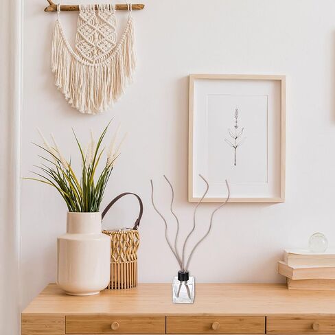 UXCELL 60PCS Wavy Rattan Reed Diffuser Sticks ، 28 سم/11 طبيعية من عطور الروطان الخشبية الطبيعية التي تعيد ملء العصي البديل للمنزل ، غرفة نوم ، فندق ، مكتب ، ديكور على رف الحمام (الخشب) in Kuwait