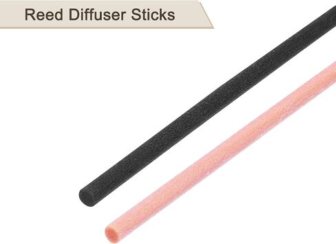 uxcell 100Pcs Reed Diffuser Sticks Set, Fiber Fragrance Flower Reed Diffuser Replacement Refill Sticks Flower Decor for Home, Hotel, Office (Beige Black) in Saudi Arabia
