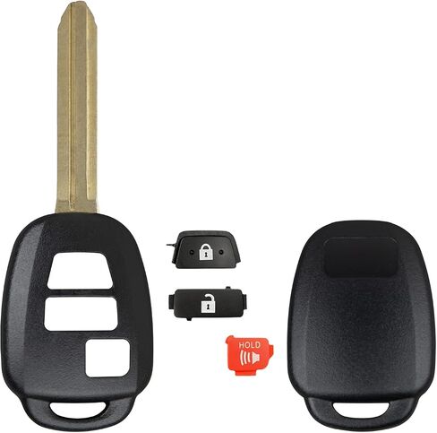 Case Standardautopart key key shell متوافق مع تويوتا GQ4-52T 89070-0R121 HYQ12BDM [حالة Shell فقط] (زر 3) in Kuwait
